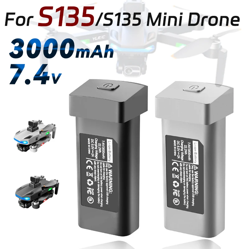 

For S135 7.4V 3000mAh Battery Spare Battery For S135 Mini Dron Accessories Parts for S135 Quadcopter Spare Parts RC Drone