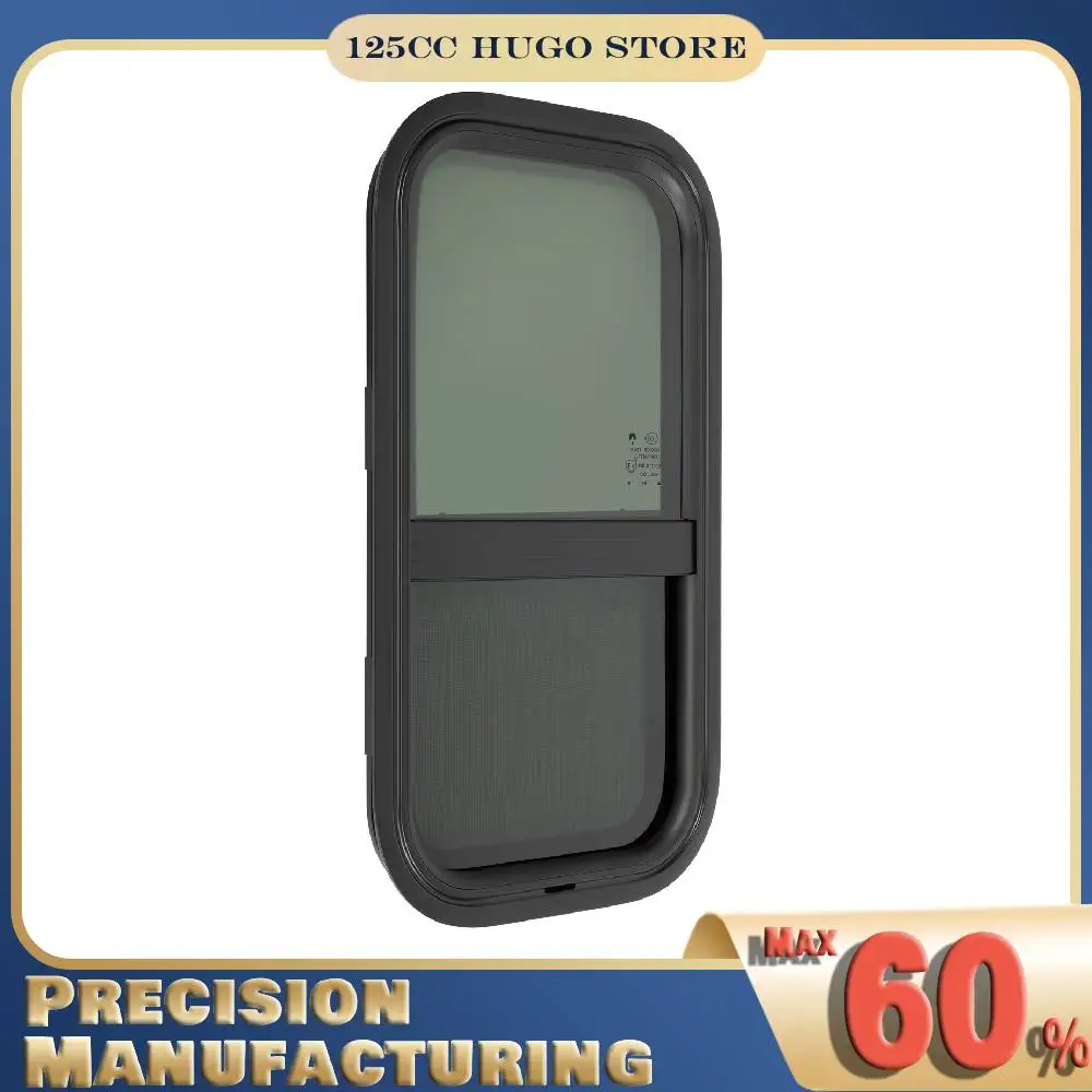  نافذة RV عمودية نفاذية 20% زاوية مستديرة 12*22 بوصة نافذة منزلقة قافلة نافذة تهوية منزلق للتخييم #1