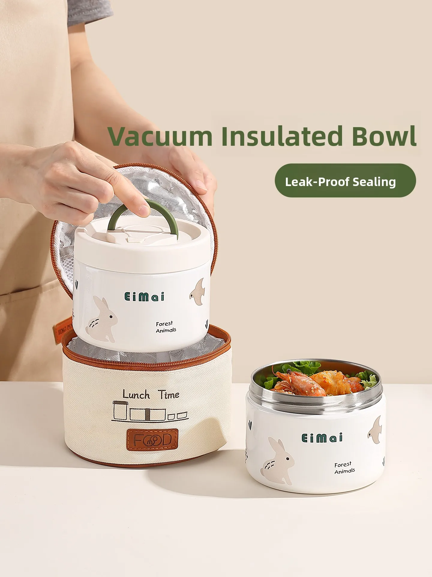 

Портативный изолированный ланч-бокс из нержавеющей стали, долговечный, 24 часа для офисных работников, завтрака, переноска еды