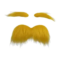 False Eyebrow and Beard Set Makeup Props Beard Role Playing Novelty Mustache