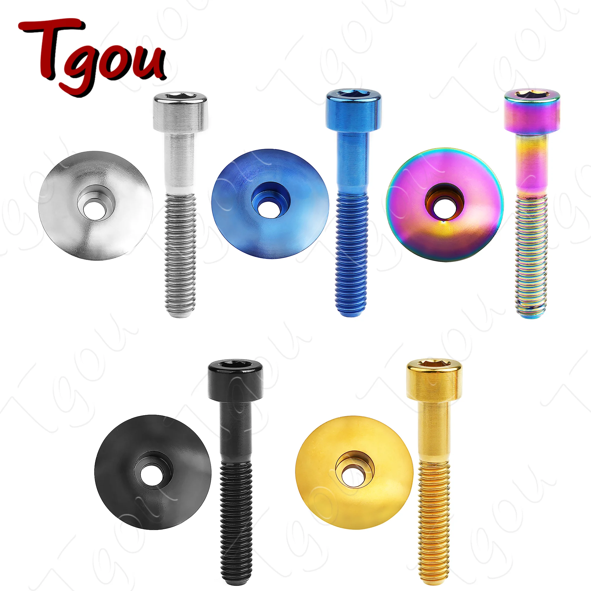 Tgou  M6 x 35mm Ti Titanium Headset Top Cap 1-1/8