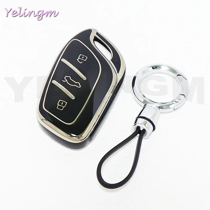 Neue TPU 3-Tasten-Schlüsselhülle für MG 4 2023 MG4 EV MG HS GT ZS EV ZX MG5 MG6 für Roewe RX3 RX5 RX8 ERX5 I6 I5