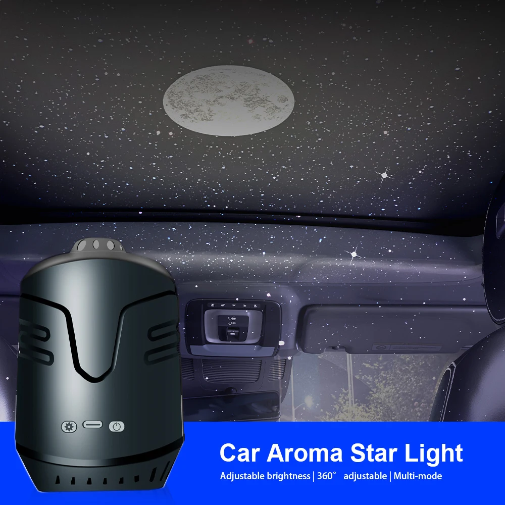 

Car Aroma Diffuser with LED Starry Ambient Light For Perfume Car Air Freshener Flavoring for Cars Fragrance Diffusers