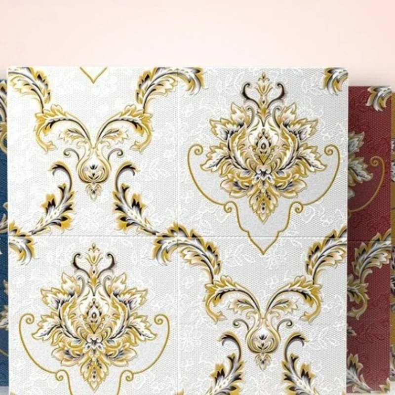Thickened Environmentally Friendly Wallpaper Self-adhesive Wall Fence Sticker Anti-collision Insulation Cool Bed Head Background