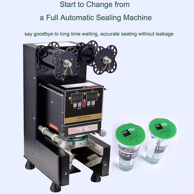 

PBOBP Full Automatic Cup Sealer Cup Sealing Machine Bubble Tea Machine For 9/9.5/8.8 PP/PE/Paper Milk Tea/Coffee Cup Boba Tea