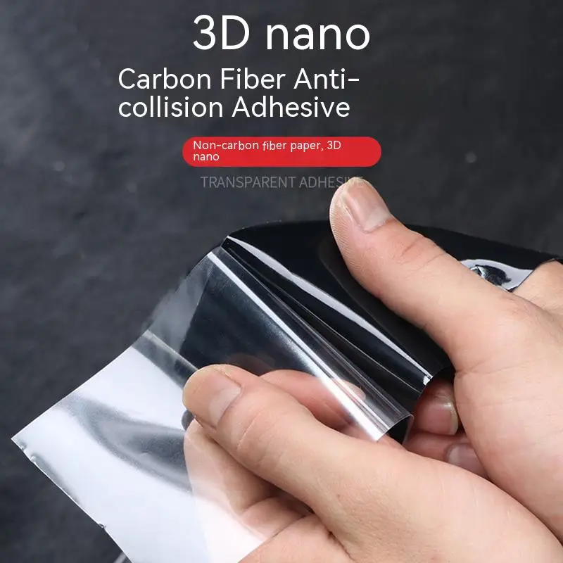 Pegatina de fibra de carbono 3D para coche, antiarañazos película protectora, impermeable, negro mate, Nano, para Honda y Toyota