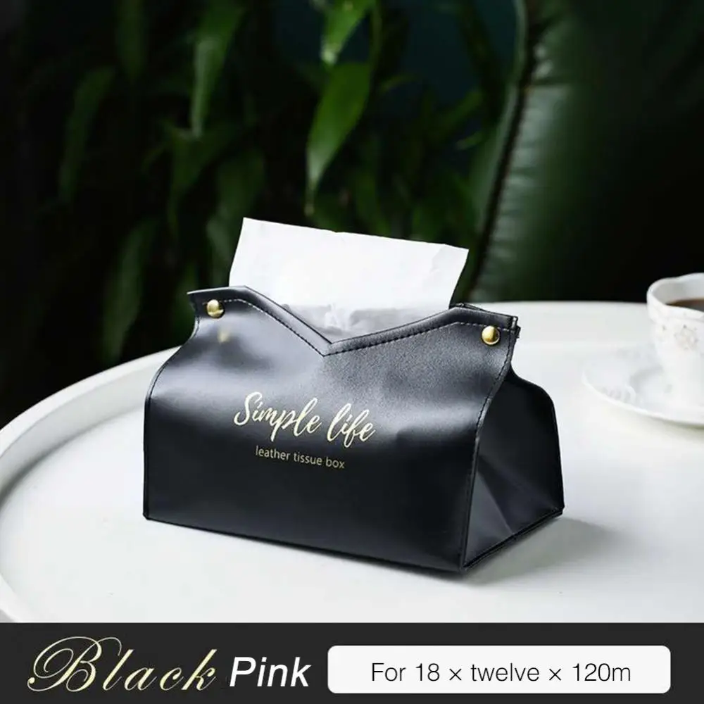 Leather Tissue Box Car Tissue Box For Home Living Room Decoration Bedroom Kitchen Nordic Napkin Holder Large Desktop Storage Box