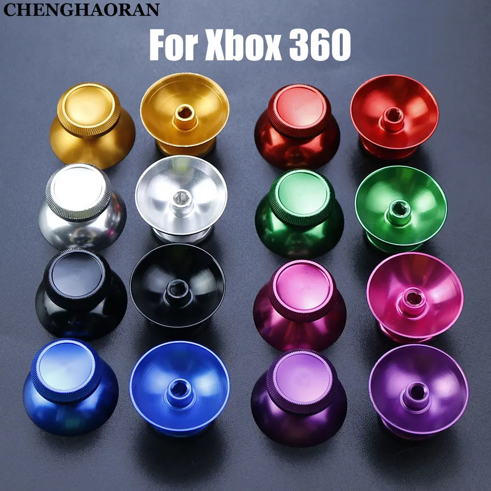 

For Xbox 360 Controller 1Pair Aluminum Metal 3D Analog Joystick Caps Thumb Stick Grip Cap Gamepad Rocker Button