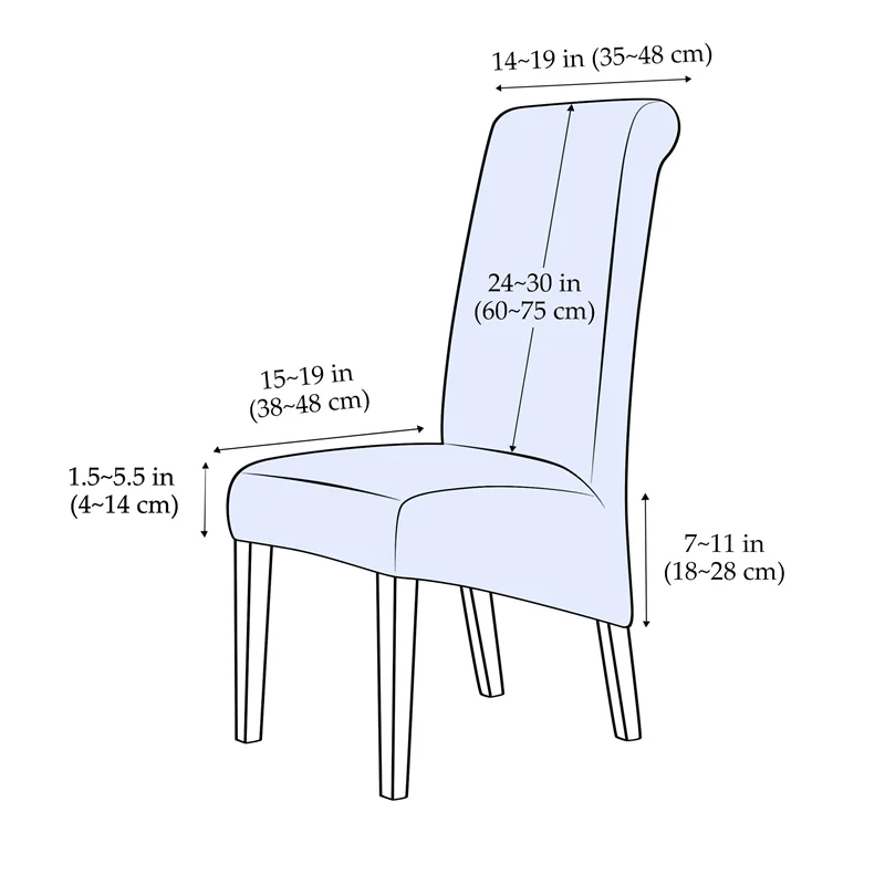 1/4pcs Solid Color High Back Chair Cover Stretch Non-Slip Dining Chair Slipcover Durable Seat Protector Case for Wedding Banquet