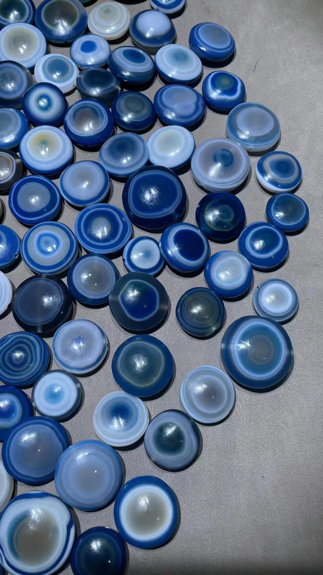 156pcs/lot Wholesales Blue Color Sheep's eye Natural Agate  Dzi Beads Loose Jewelry Accessories DIY Material Necklace Bracelet