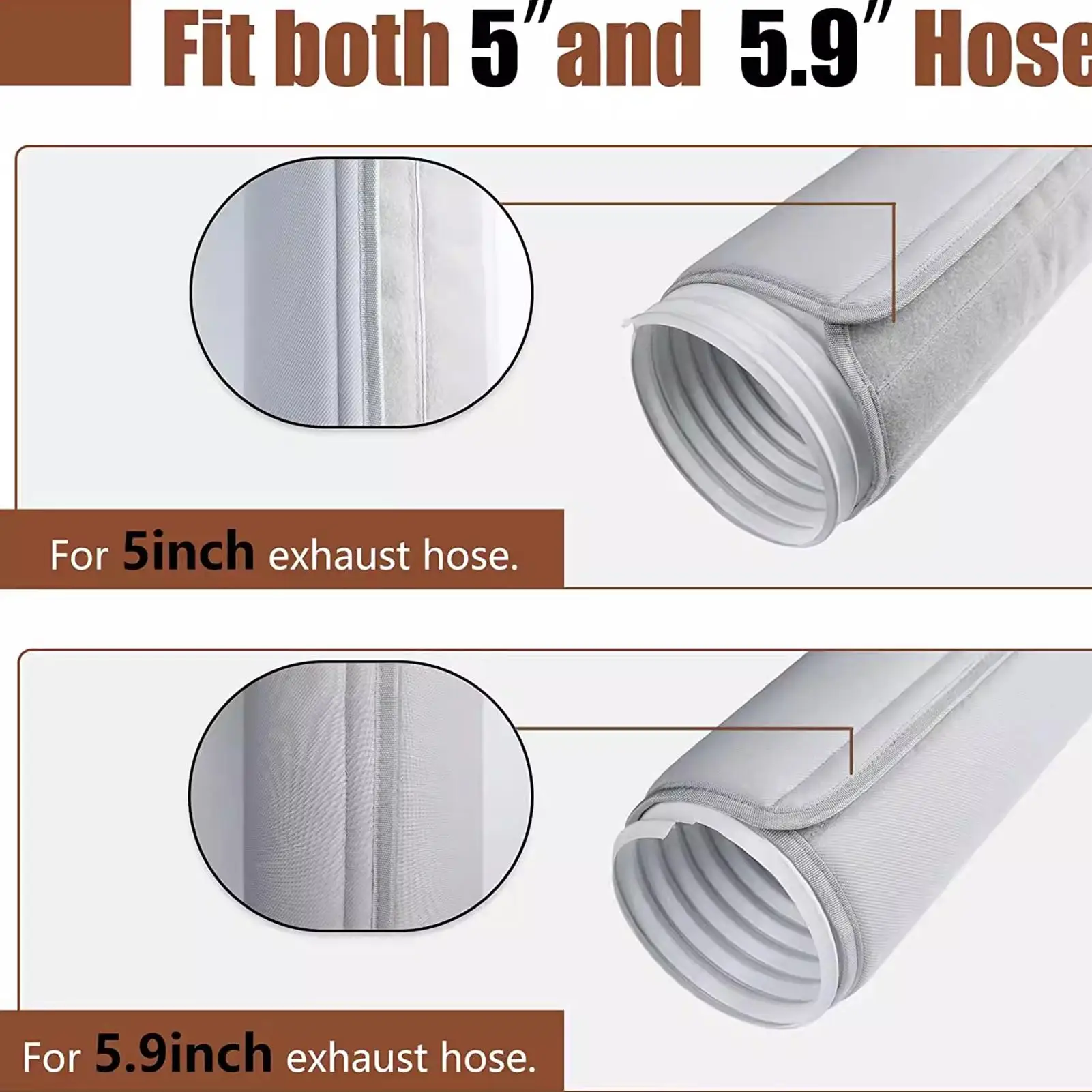 

AC Hose Insulation Sleeve UV Protection Flexible With Adjustable Straps Portable AC Hose Insulation For Home Apartment Office