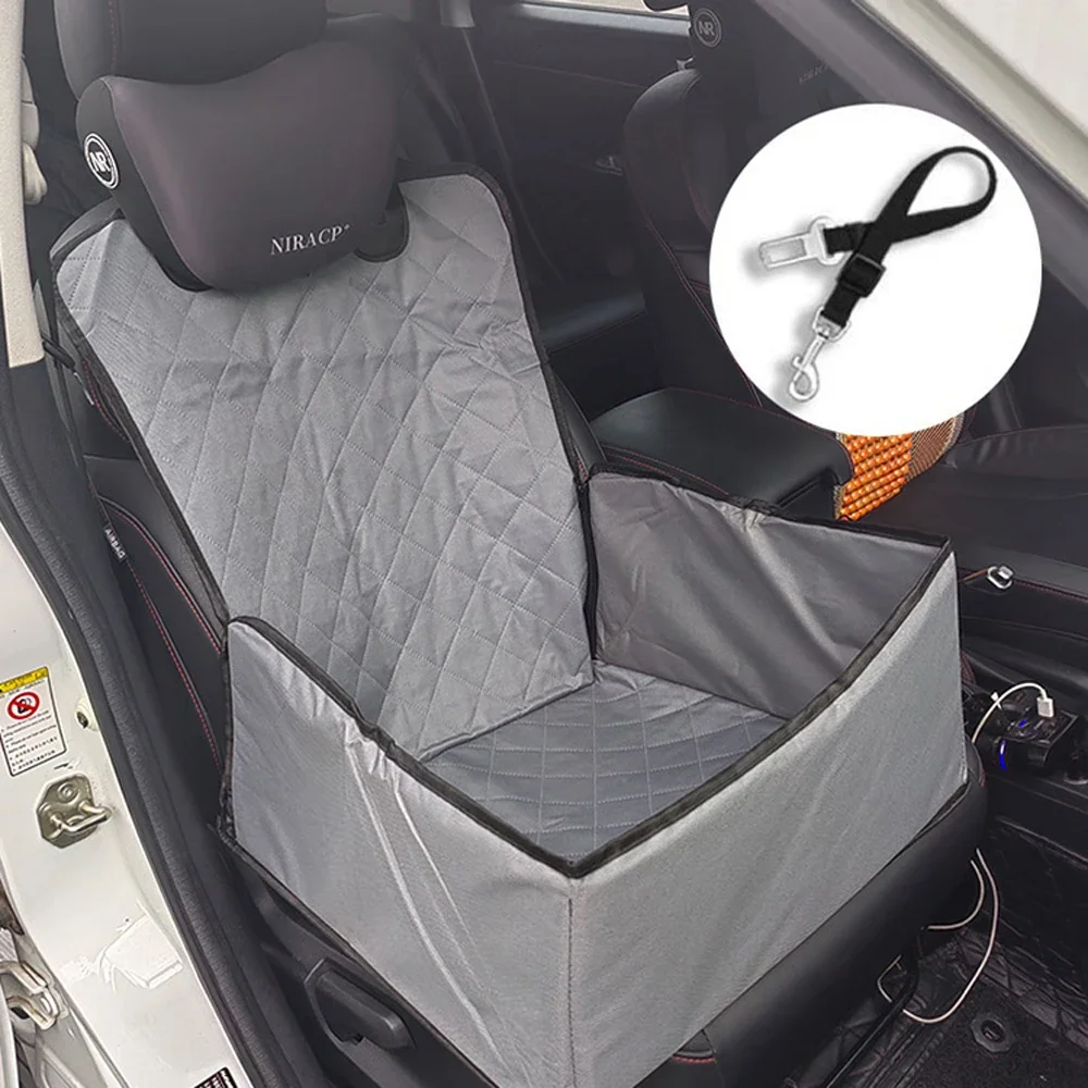 Dog Front Seat Cover Car Cushion Removable and Washable Car Seat Waterproof Car Nest Mat Comfortable Safe Travelling Accessories