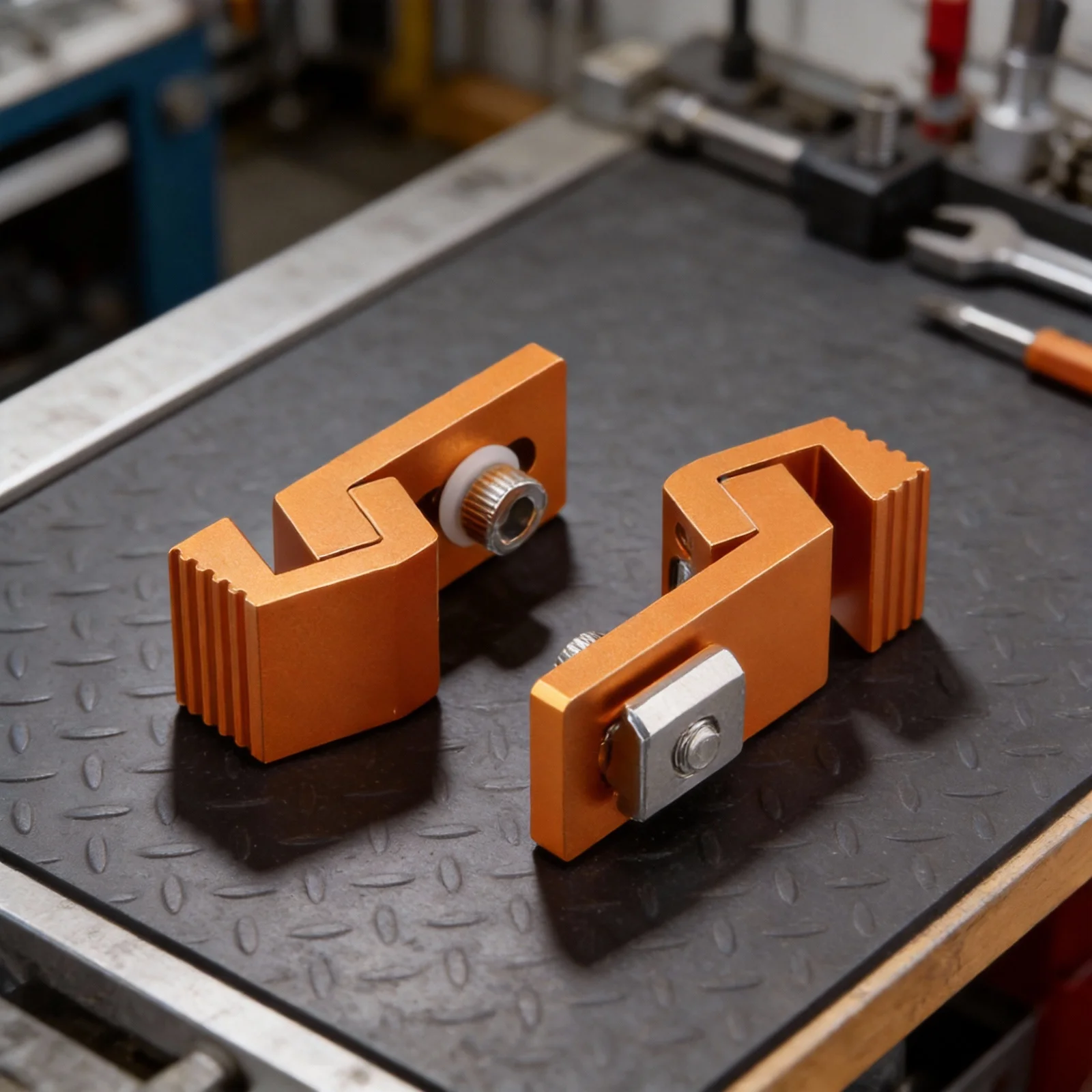 Yellow Aluminum Alloy Side Pressure Plate Fixed Clamp Kit For T-Track CNC3018 Router Engraving Machine Woodworking Hold Down Too