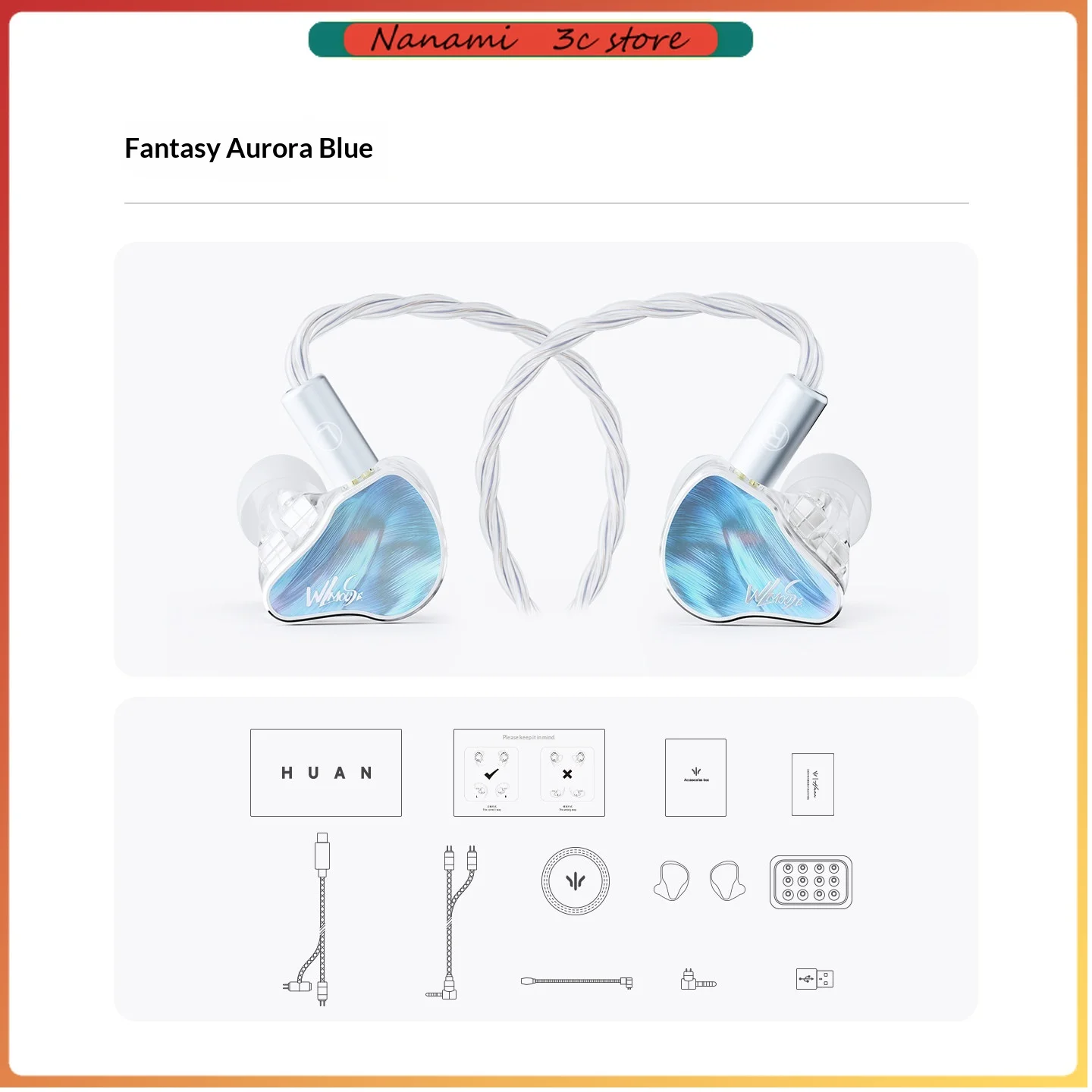 

Huan Hifi Headphones EQ Tuning 1 Dynamic Driver 8 Balanced Armature CNC Panel In-Ear Gaming Esports HIFI Earphones Gifts
