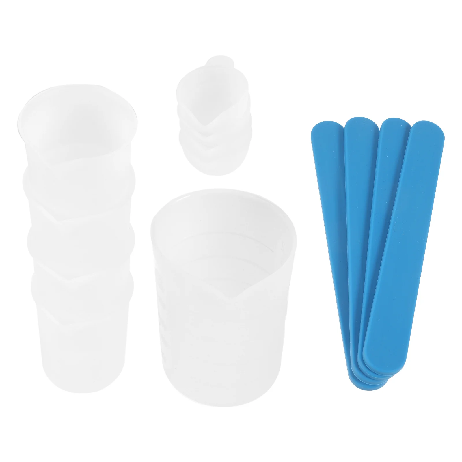 1Set Epoxy Resin Mixing Cups Silicone Stir Stick Measuring Cup Kit DIY Craft Supplies for Handmade Resin Gift Making