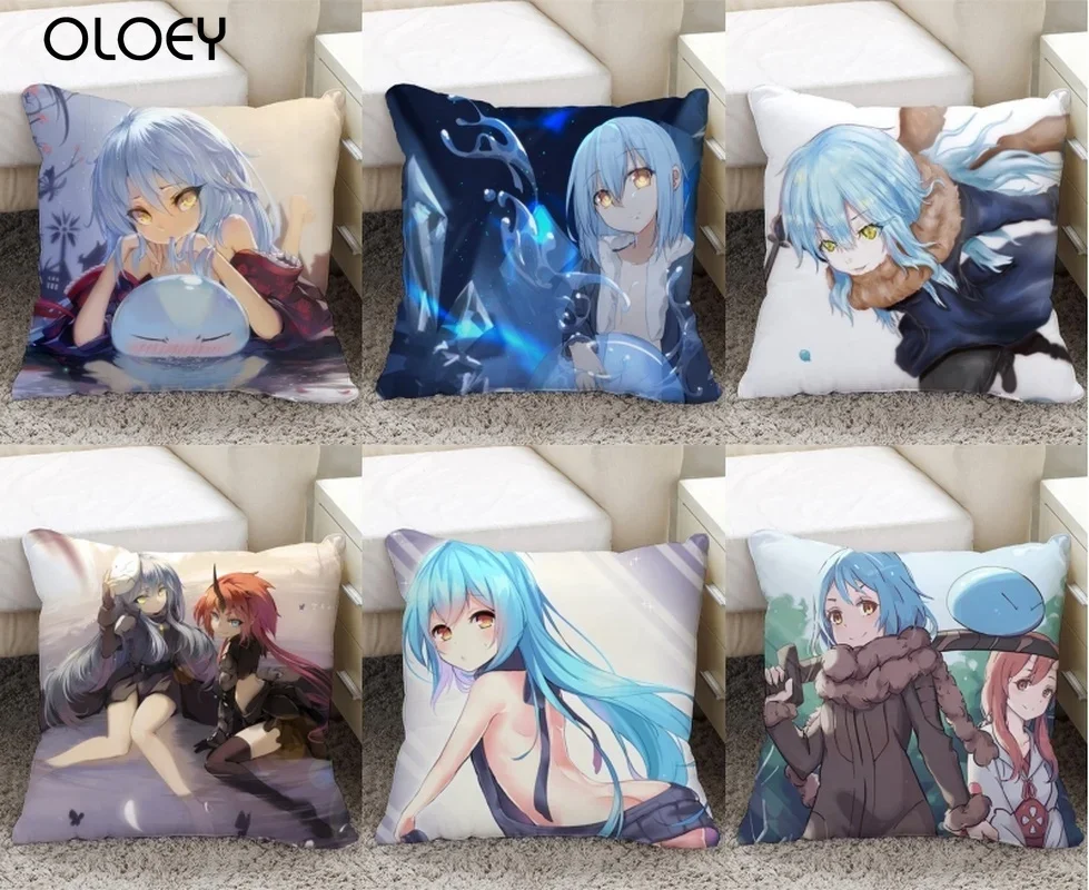 

Japanese Classic Anime Series Polyester Square Soft Pillowcase Home Bedroom Office Hotel Car Decorative Pillowcase Size 45x45cm.