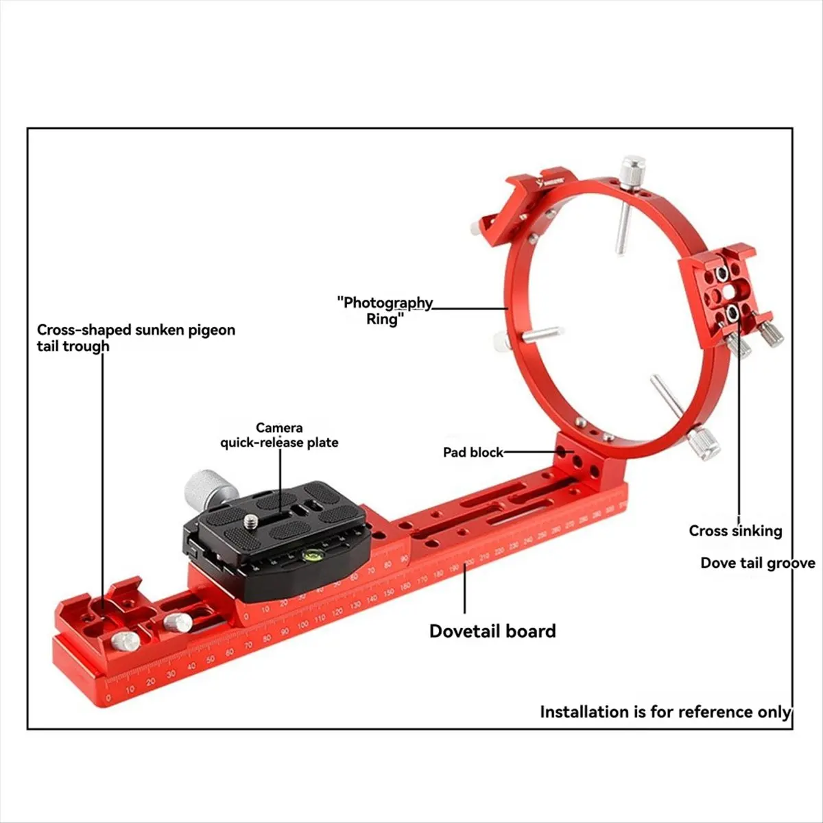 

【БЕСПРОДАЖА】2 комплекта 50 мм подушечный блок для астрономического телескопа, направляющее кольцо, кольцо для фотосъемки, аксессуары для горизонтального подъема