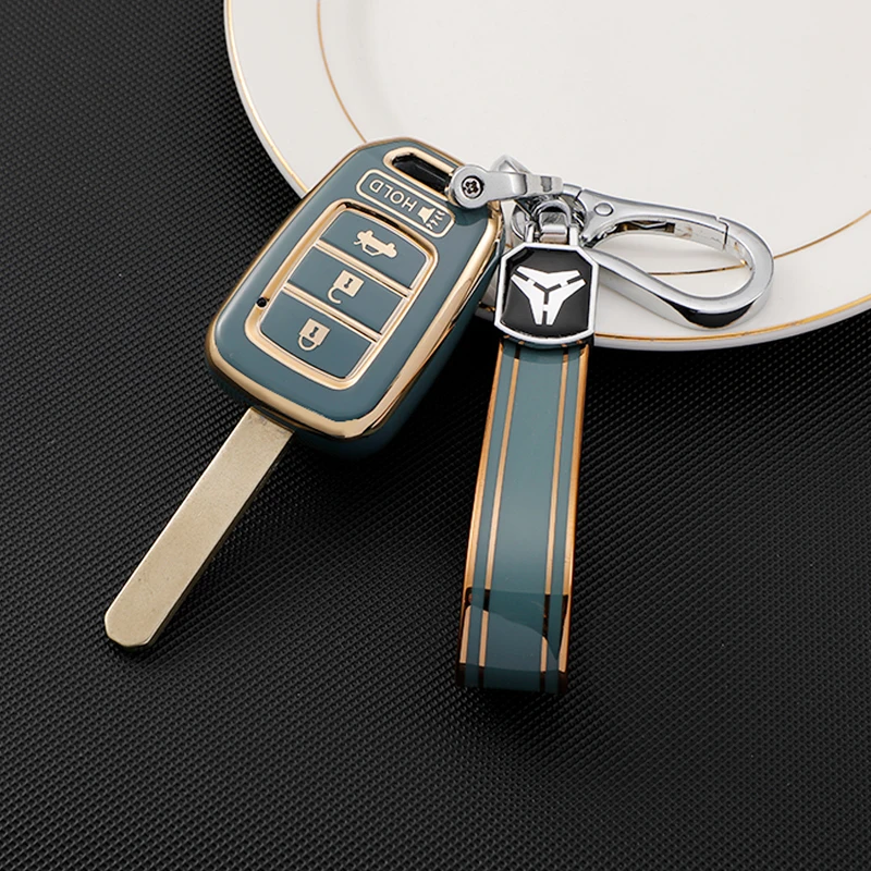 For Honda Accord CIVIC CRV Jazz HR-V HRV 2013 2014 2015 2016 Car Key Fob Cover Case Shell Cap Remote Shell Fob Holder Keychain