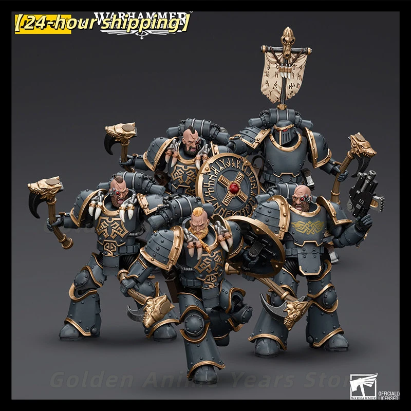 【spot-goods】original-joytoy-dark-source-warhammer-horus-heresy-space-wolves-grey-five-squad-1-18-cadeau-de-collection