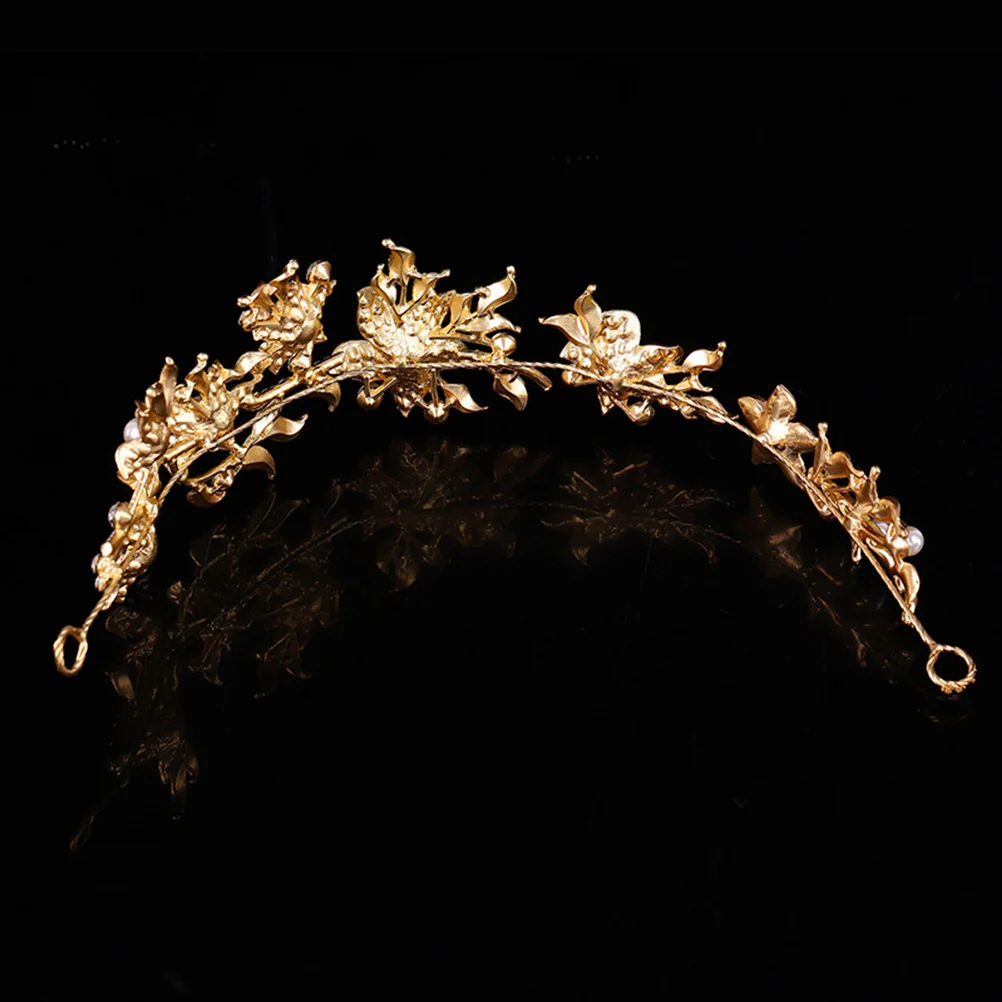 

1Pcs Pearl Flower Bridal Hairband Alloy Bride Headwear Wedding Party Hair Accessories Wedding Headpiece