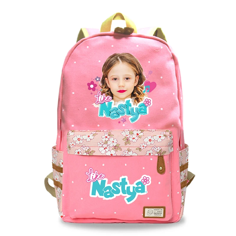 Cute Like Nastya Pattern Backpack para meninas, estudantes Schoolbag, Print Backpacks, Outdoor Bookbag, Laptop Back Pack, Mulheres