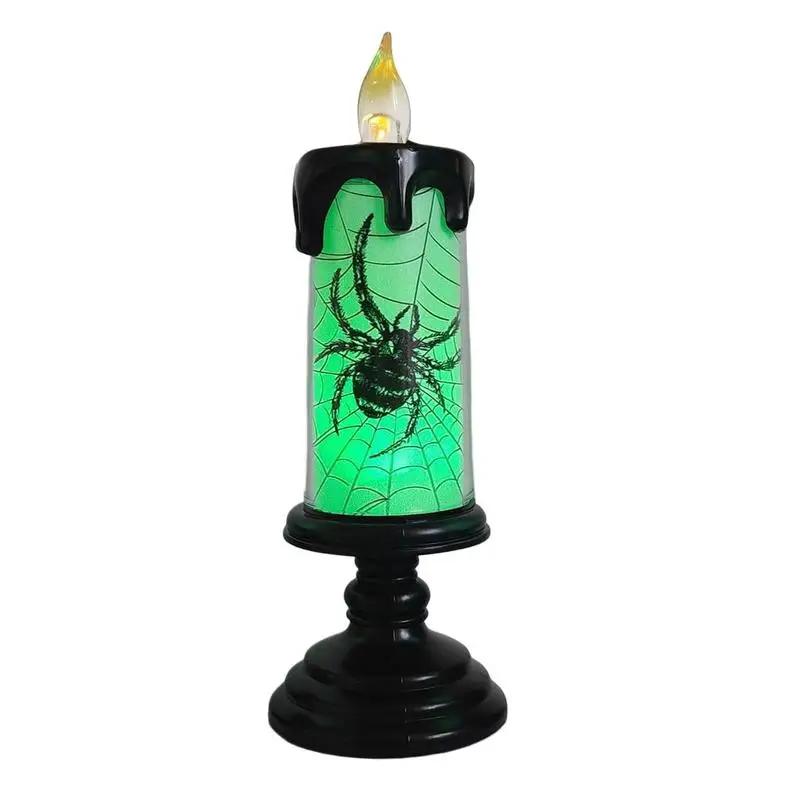 

Halloween LED Candles Horror LED Candle Flickering Light Acrylic Battery Powered Gothic Lamp For Festival Christmas Party