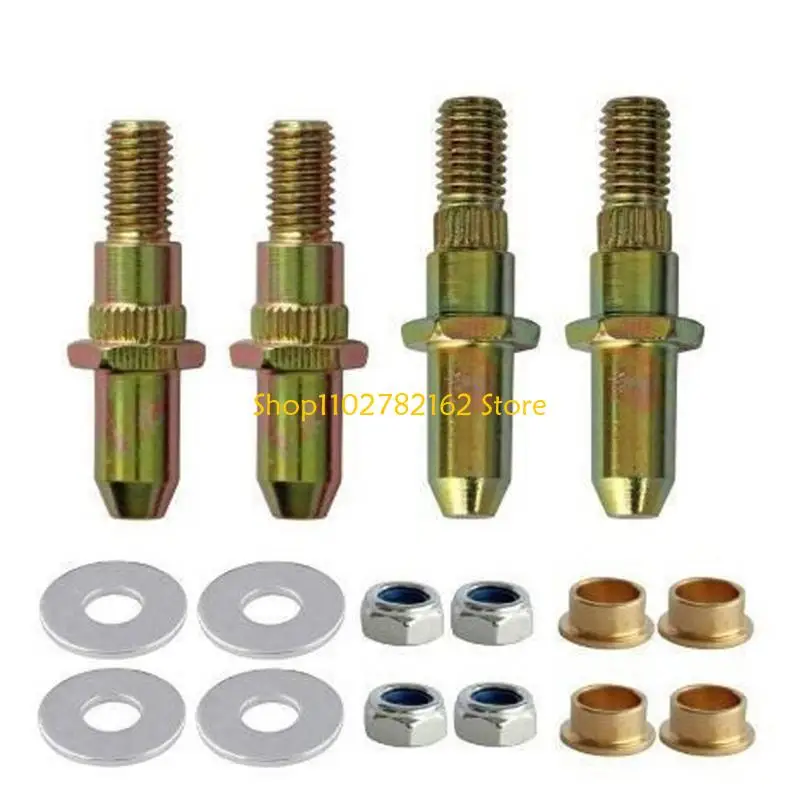 

547B Metal Car Door Hinge Repair Zinc Plated Roller Pins Bushings Set Automotive