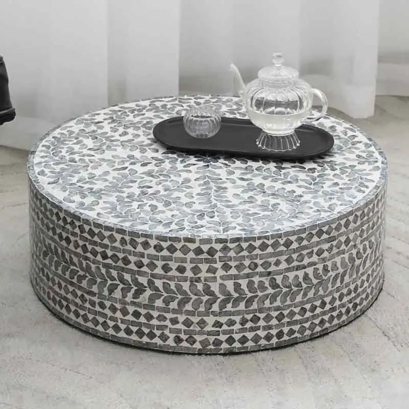k*-Nordic Furniture,Creative Shell Tea Table,Round Coffee Table,Luxury Tatami Side Table,Creative Storage Desk,Home Accessories