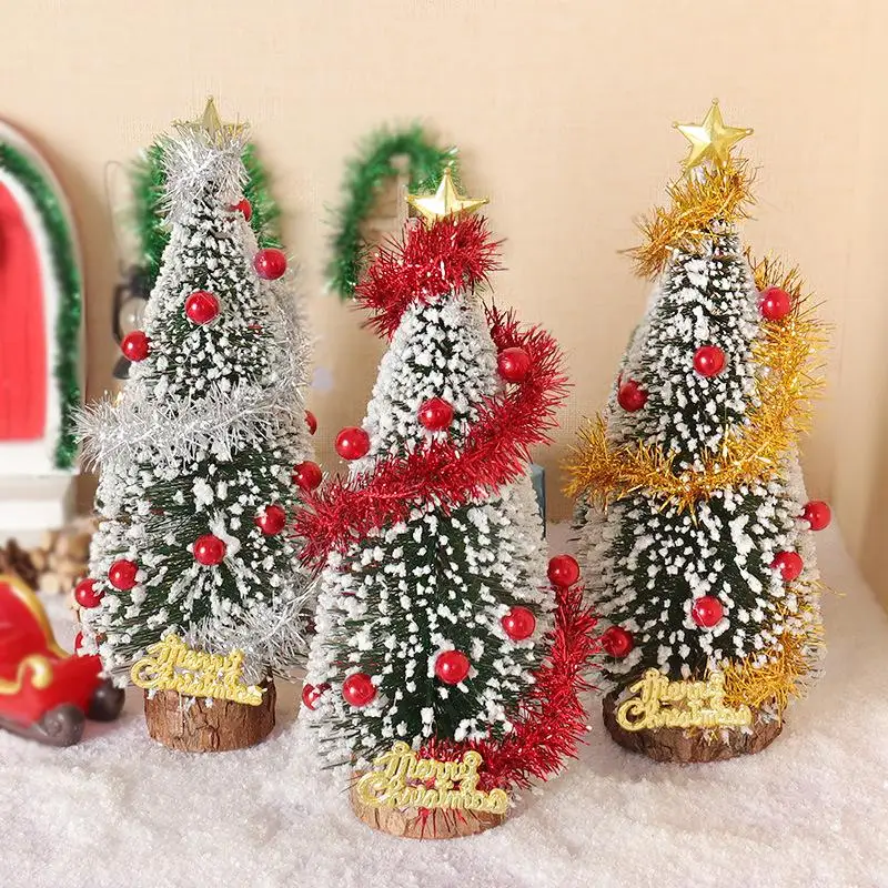 Mini árbol de Navidad para casa de muñecas, modelo de árbol de cedro, decoración de escena de Navidad, adorno, casa de muñecas, decoración de Festival, juguetes, 1/12