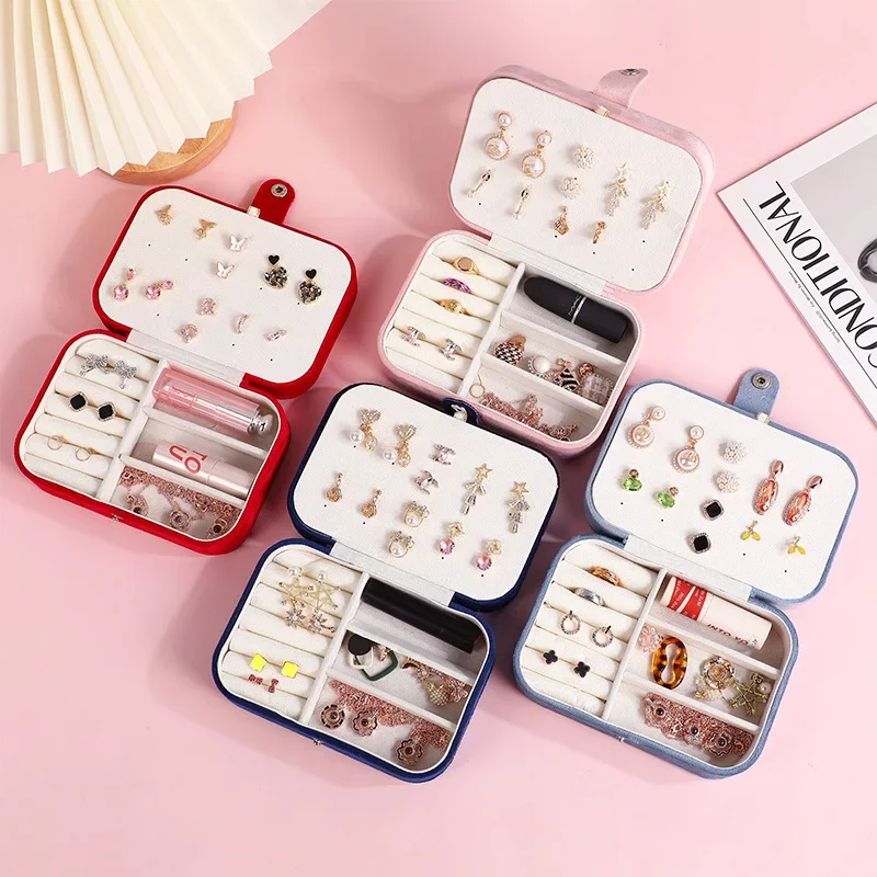 Jewelry Display Case Multi Compartments Travel Storage Case Jewelry Box for Rings Jewellery Care Watches Bracelets Women Gift