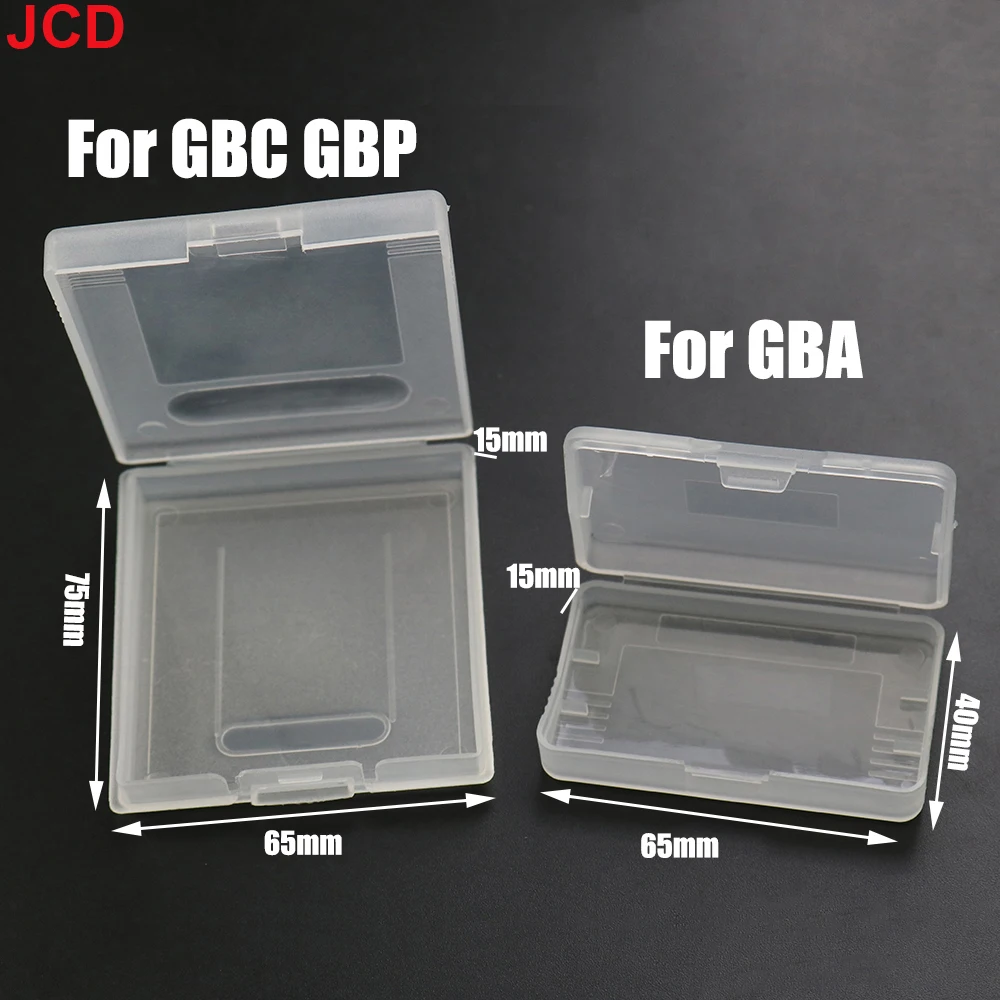 10 fundas de plástico para tarjetas de juego para Game Boy Color GBA GBC GBP cubierta antipolvo cartucho tarjetas de juego caja protectora transparente antipolvo