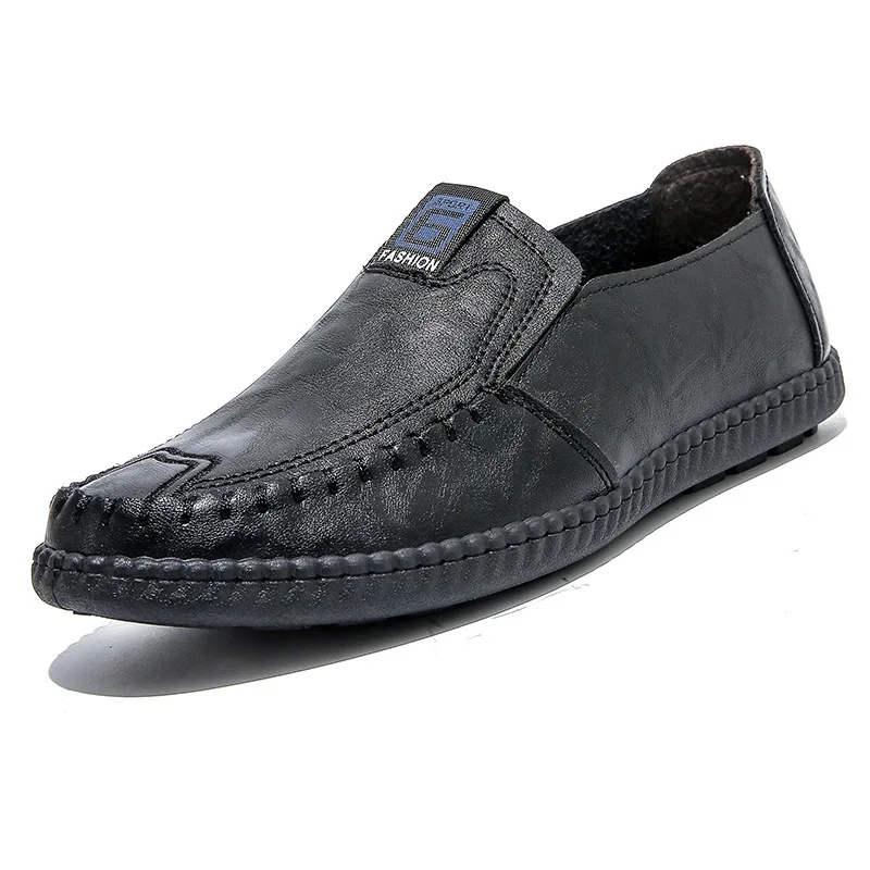 Mocassini scarpe in pelle da uomo Newsoft-soled Flats Outdoor Slip-on uomo Casual Sneakers lavoro d'affari scarpe da guida uomo scarpa singola