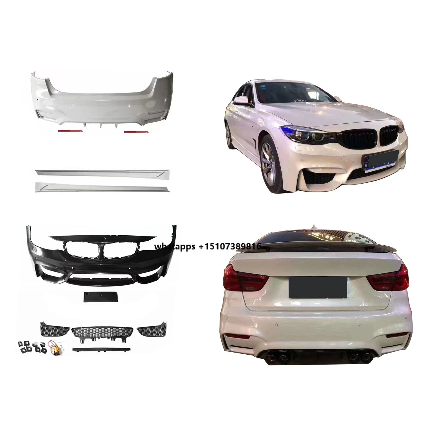 

Car Bumper for 2013-2018 3-series GT F34 Upgrade M4 Body Kit Front Bumper Side Skirt Rear Bumper