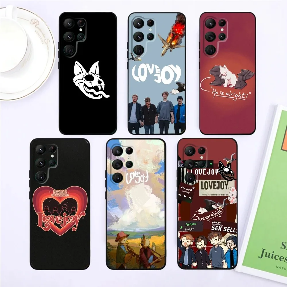 Band L-Lovejoy Phone Case For SamsungS24,S23,S22,S21,Ultra Pro S10,S30Plus,S9,20lite Black Cover