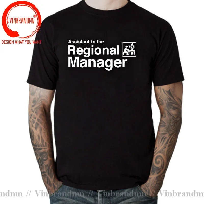 Funny Assistant To The Regional Manager Office T Shirts Graphic Streetwear Short Sleeve O-Neck Harajuku T-shirt Men Business Tee