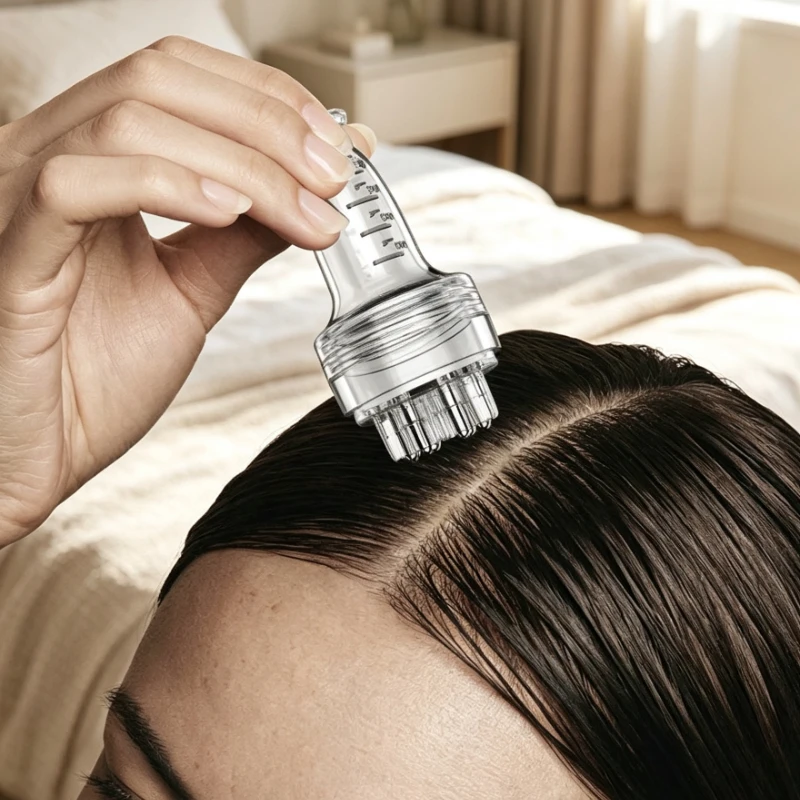 Minoxidil Scalp Applicator Roller Massage Comb Liquid Serum Distribution Hair Root Care Portable Home Use Daily Tool 두피 도포기