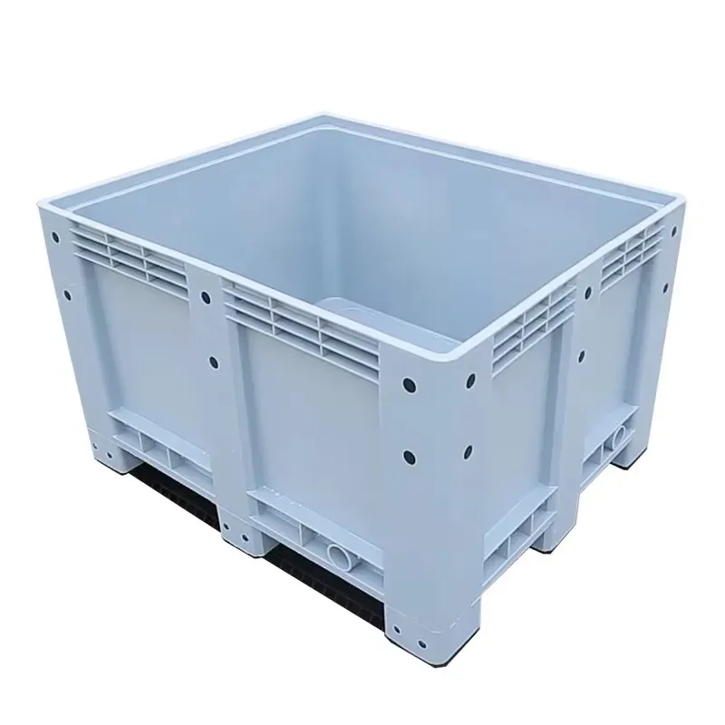 80x120cm Food Grade Heavy Duty Reusable Plastic Pallet Box with Lid for Transport and Storage