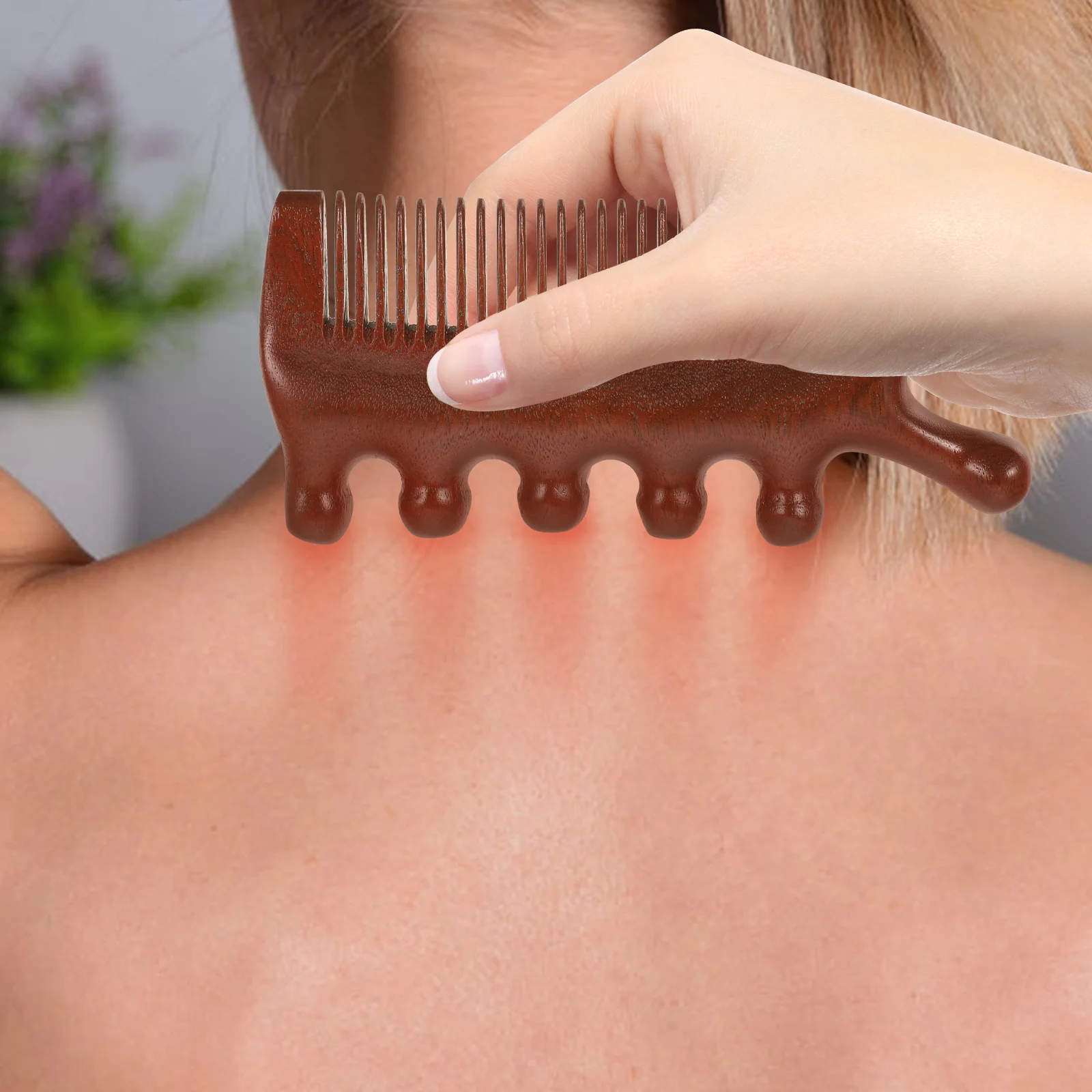 

Sandalwood Massage Comb Durable Wide Tooth Detangler Hair Pick Scalp Massage Tool for Daily Use Wide Tooth Comb