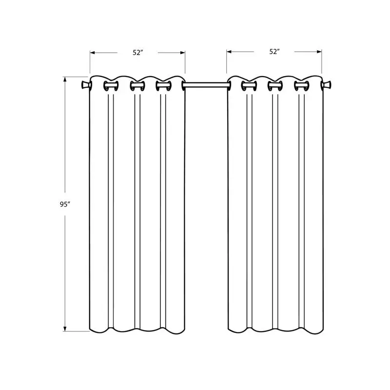 مجموعة ستائر من جلد الغزال الصغير باللون البيج المعاصر، قطعتين، 54 بوصة عرض × 95 بوصة طول، سواد الغرفة، بلوزة جروميت، مثالية لغرفة المعيشة،