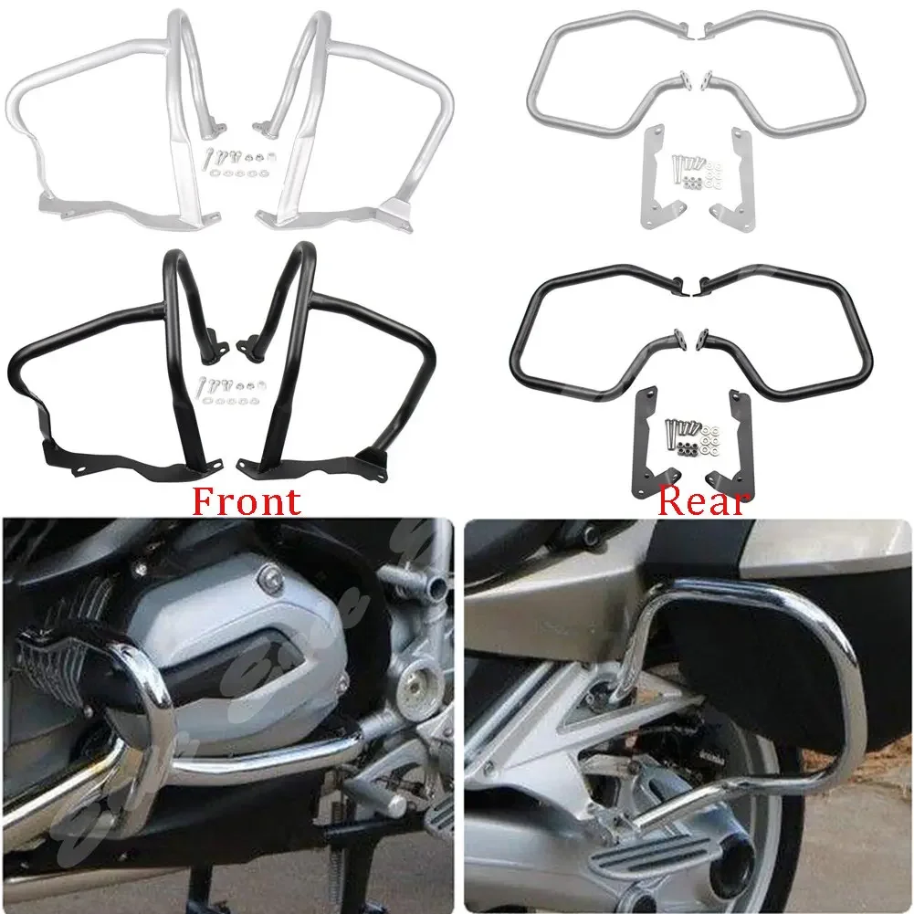 

Front &Rear Engine Guard Anti-fall Thickened steel New Motorcycle Crash Bar Protection For BMW R1200RT 2014 2015 2016 2017 2018