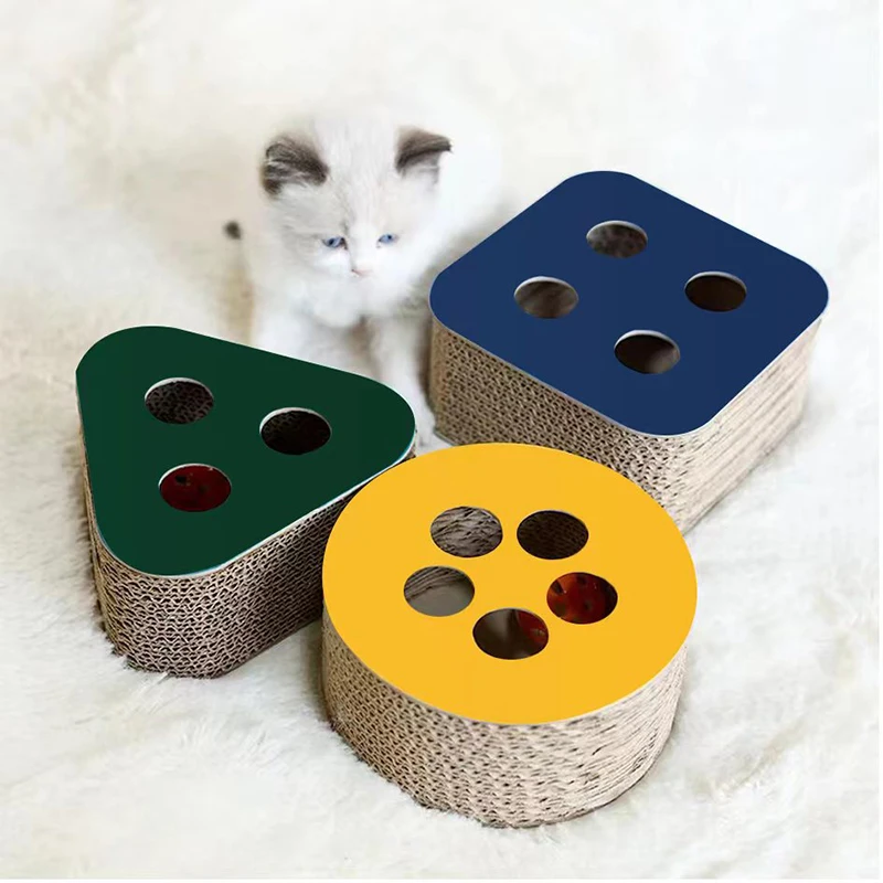 Cat Scratch Board Toys with Bell Cats Interactive Protecting Furniture Cats Scratcher Toy Cats Product