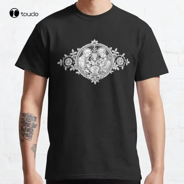 Vintage Holy Family Classic T-Shirt Tee Shirt Custom Aldult Teen Unisex Digital Printing Fashion Funny New Xs-5Xl