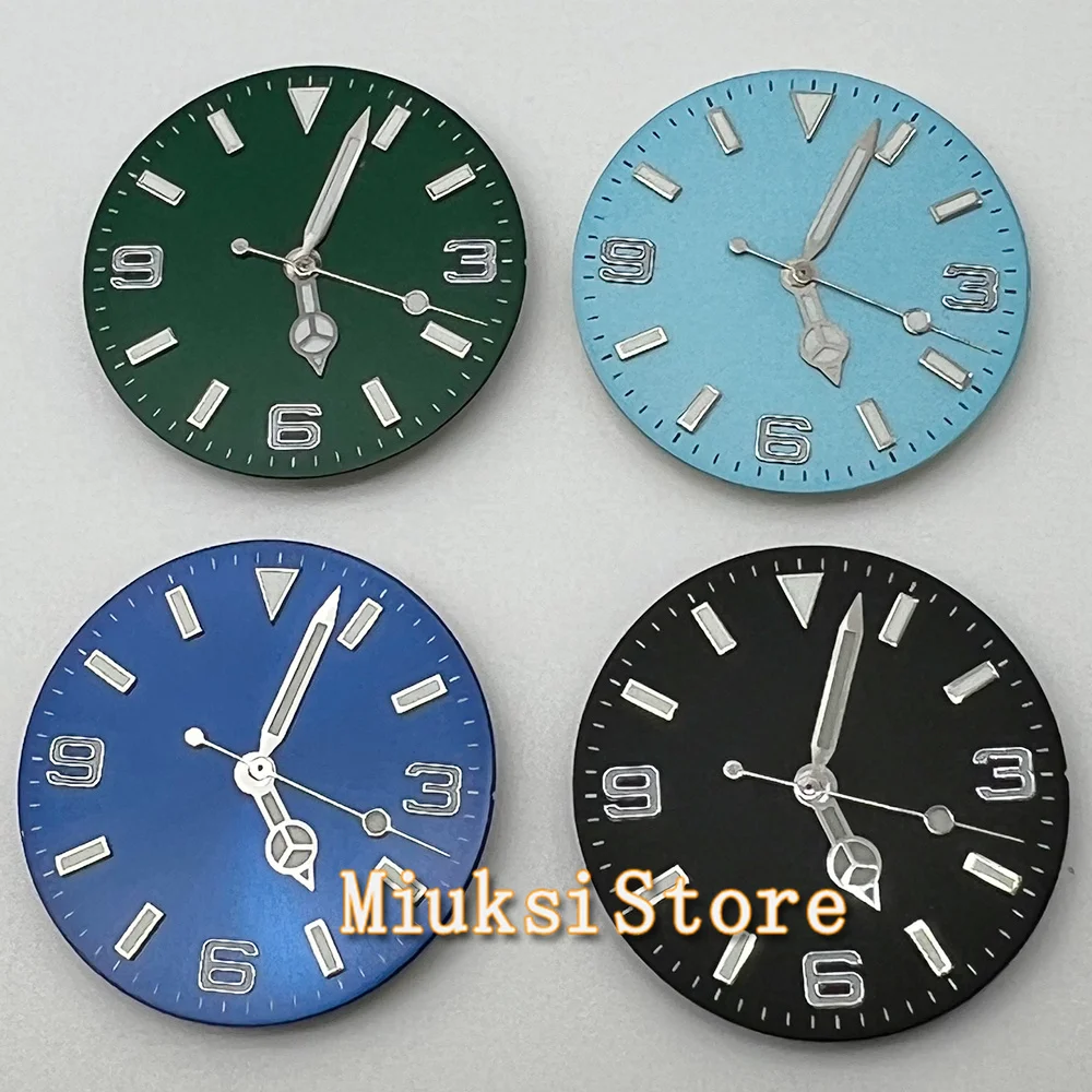 28.5mm Sterile matte Watch Dial Luminous Custom Logo For NH35NH36 ETA 2824 2836 Miyota8215 8205 821 DG281 3804Automatic Movement