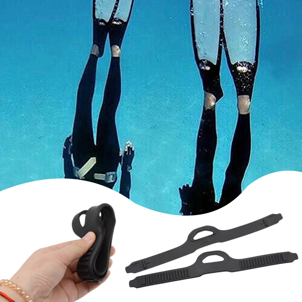 1Pair Diving Fin Strap with Quick Release Buckles Fin Flippers Strap TPR Fin Straps Replacement for Underwater Diving Swimming