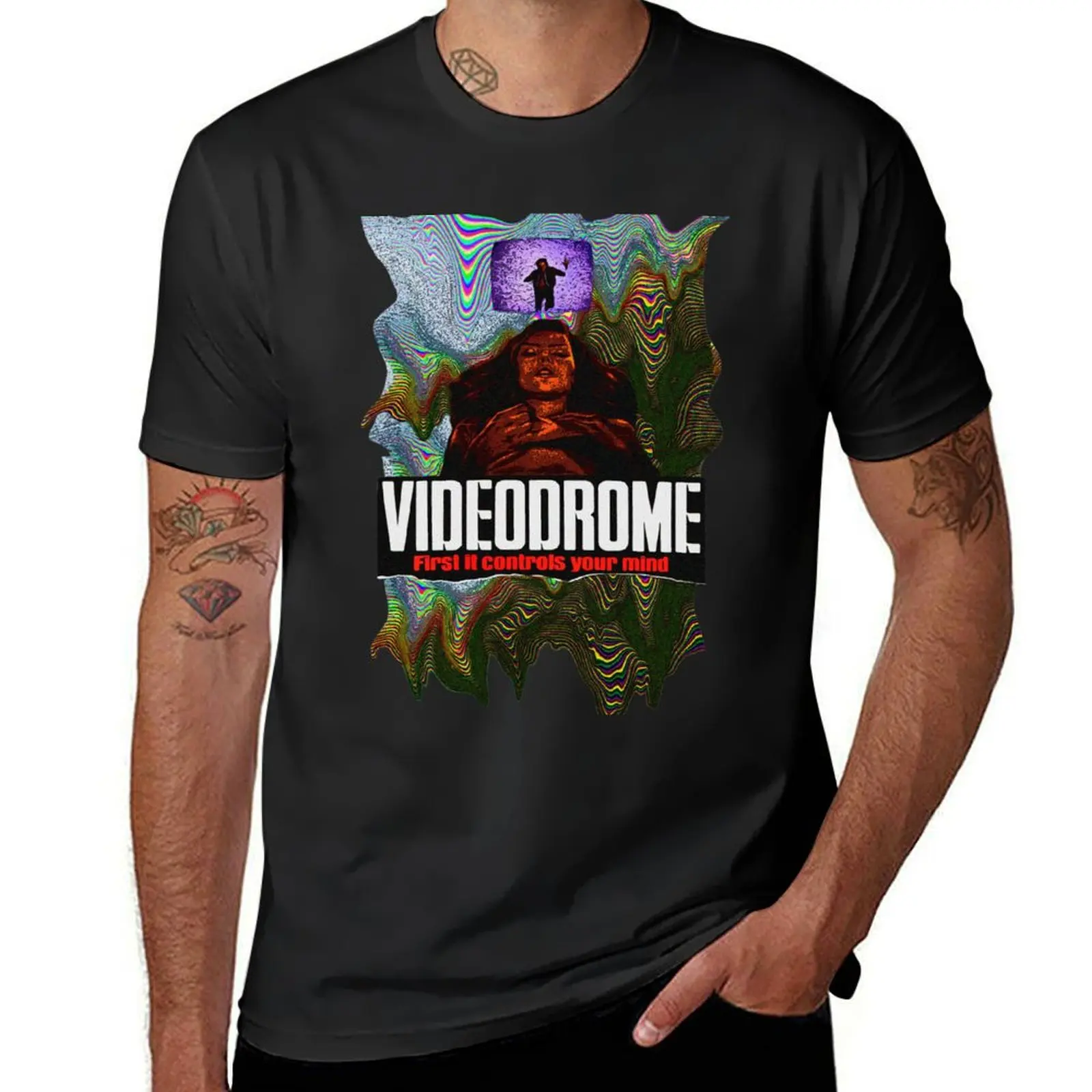 

Videodrome T-Shirt animal prinfor boys plus size tops t shirt men