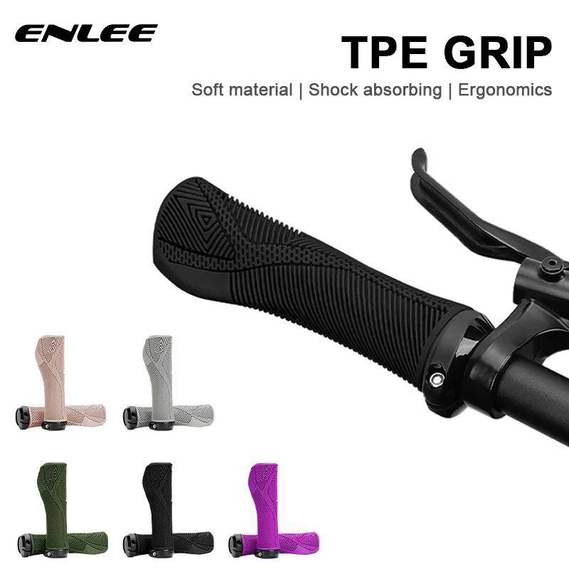 Enlee Fahrradgriffe Mountainbike Lenkermanschette Weiche Stoßdämpfer Fahrradgriffe Abdeckung Rutschfeste MTB Abschließbare Bar Grip Teil