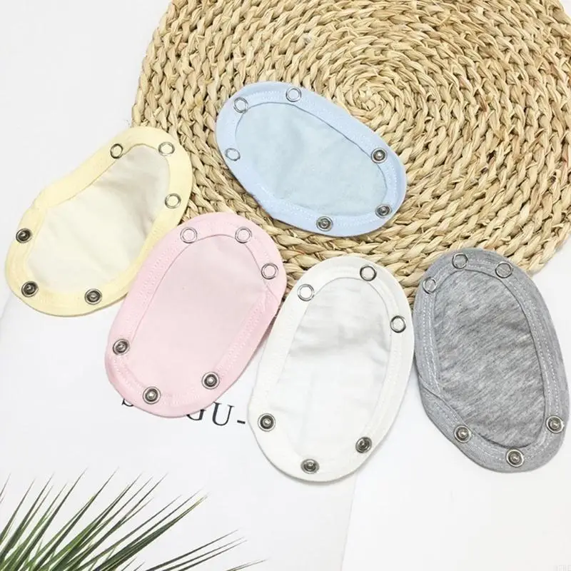 97BE Infant Jumpsuit Lengthen Extenders 5Pcs Baby Romper Button Diaper Reusable Toddler Jumpsuit Extender Diaper Sheet