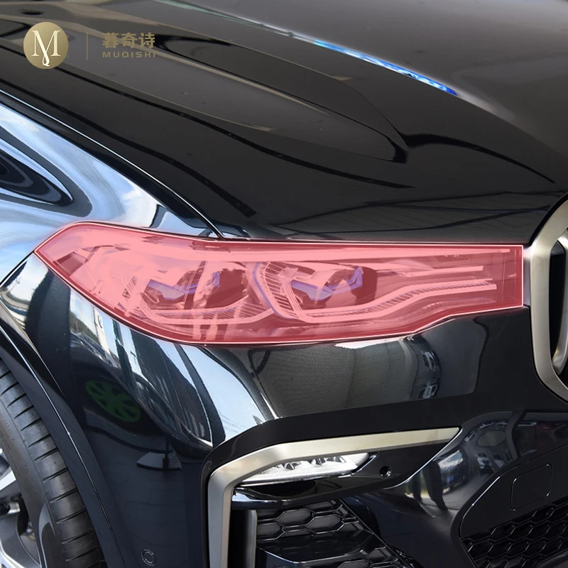 

pre cut car exterior headlight scratch resistant TPU protective film transparent/smoked black For BMW G07 X7 2019-2022
