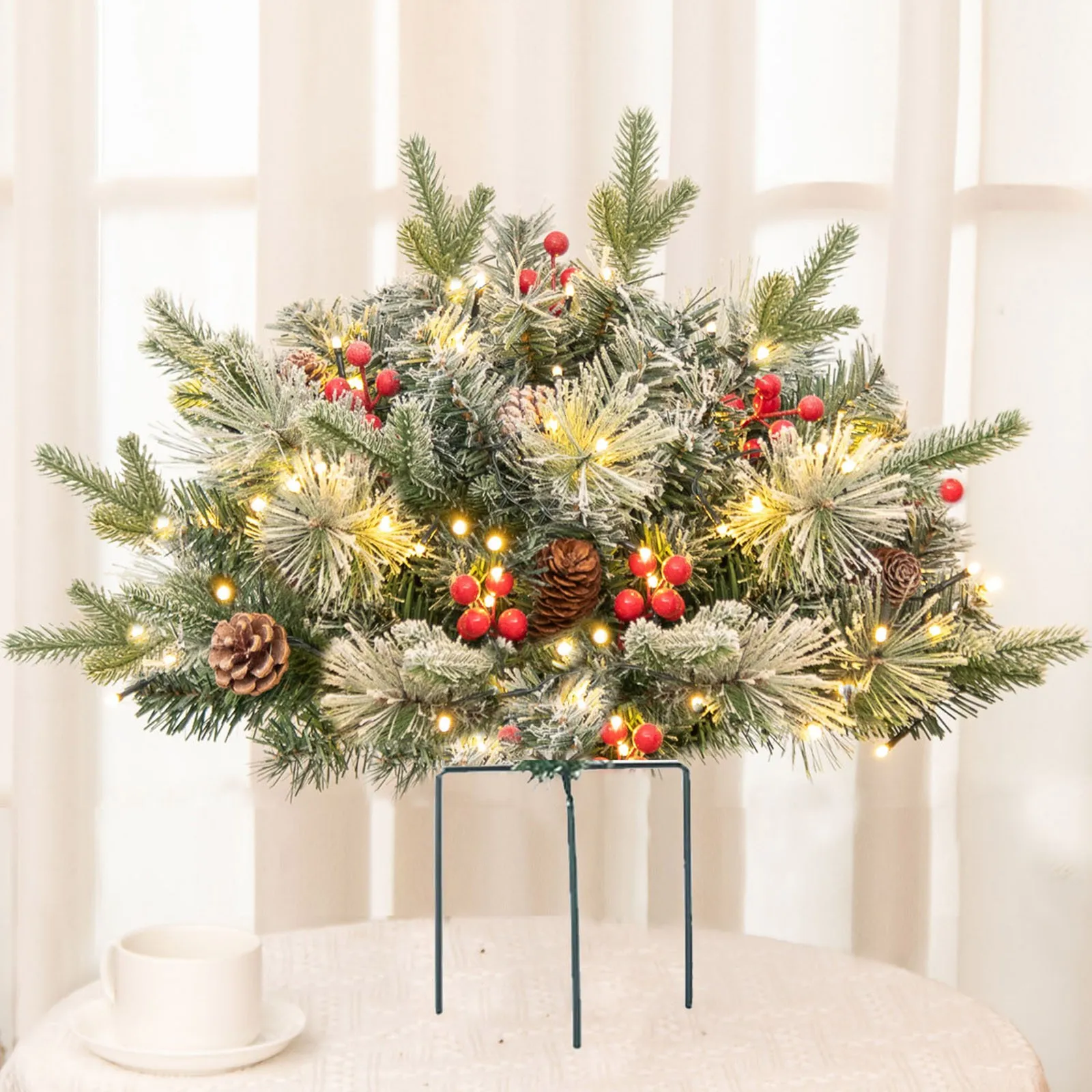 DIY Christmas Tree Decorations With Lights Illuminate The Christmas Gift Tripod LED Lights Outdoor Lighting Flower Pot Filling