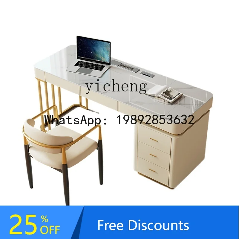 light luxury rock slab desk home modern simple office writing desk beauty salon consultation computer desk